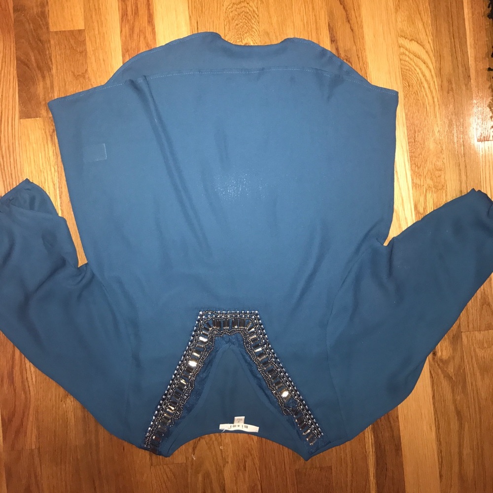 Blouse, 3/4 sleeves, v neckline